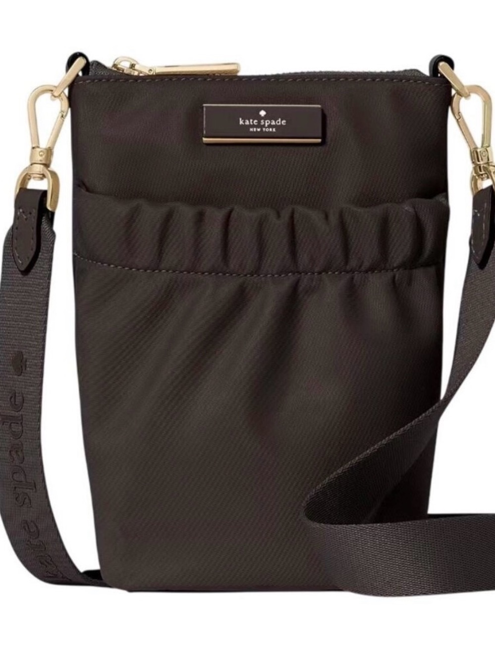 kate spade New York chocolate brown Crossbody Phone Bag